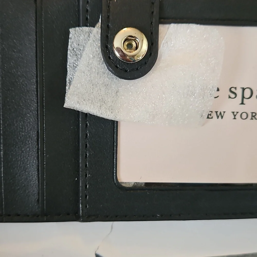 NWT Kate Spade Cameron Slim Bifold Wallet Warm Beige Multi Colorblock WLR00122